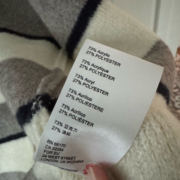 EUC Anthropologie duster length vest // XS // grey and white stripe - Picture 5 of 5